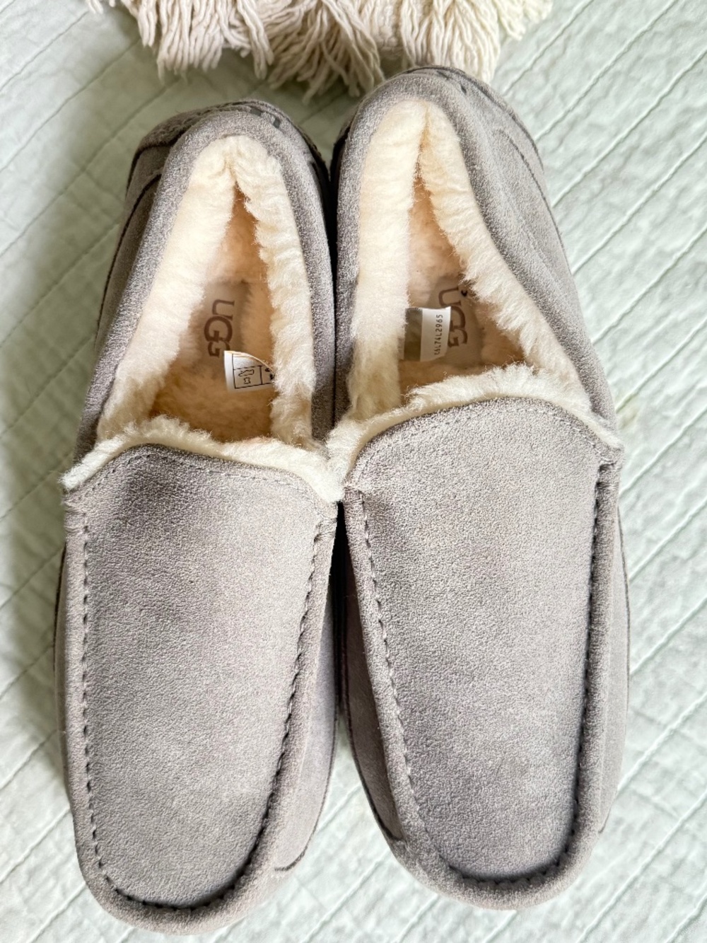 NWT UGG Ascot Loafer Slipper Gray Men's Size 8
